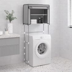 Greatstore 2 szintes szürke mosógép feletti tárolóállvány 71x29,5x170,5 cm
