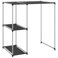 Greatstore 2 szintes fekete mosógép feletti tárolóállvány 87x55x90,5 cm