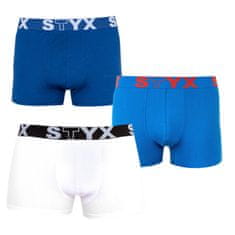 Styx 3PACK Nagyméretű tarka férfi boxeralsó sport gumi (R9676861) - méret 5XL