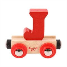 Bigjigs Toys Bigjigs Rail Wagon fából készült vasúti pálya - J betű