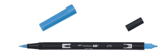 Tombow Reversible brush marker ABT - cián színben