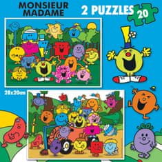 EDUCA Puzzle Monsieur Madame 2x20 darabos puzzle
