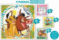 EDUCA Disney állatok puzzle 4in1 (12,16,20,25 darab)