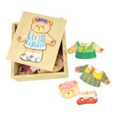 Bigjigs Toys Mrs. Bear öltöztető puzzle