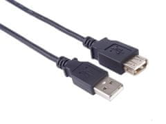 USB 2.0 hosszabbító kábel, A-A, 1m fekete