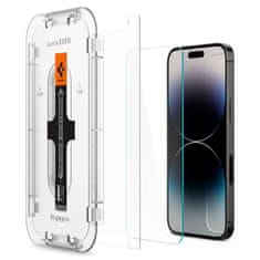 Spigen EDZETT ÜVEG SPIGEN GLAS.TR "EZ FIT" 2 CSOMAGOS IPHONE 14 PRO CLEAR