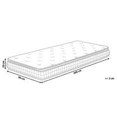 Beliani Memóriahabos Közepes Keménységű Matrac 90 x 200 cm CHARM