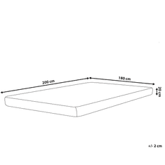 Beliani Habszivacs Matrac Levehető Huzattal 180 x 200 cm PEARL