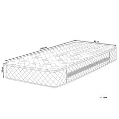 Beliani Kemény Táskarugós Matrac Levehető Huzattal 90 x 200 cm GLORY