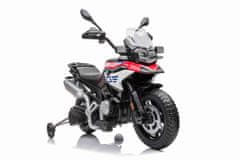 Beneo BMW F850 GS elektromos motor, eredeti licenc, 12V akku, puha EVA kerekek, 2 x 35W motor, LED lámpák