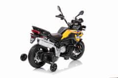 Beneo BMW F850 GS elektromos motor, eredeti licenc, 12V akku, puha EVA kerekek, 2 x 35W motor, LED lámpák