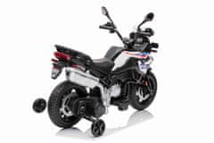 Beneo BMW F850 GS elektromos motor, eredeti licenc, 12V akku, puha EVA kerekek, 2 x 35W motor, LED lámpák