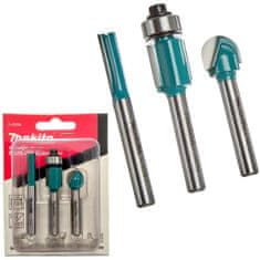 Makita Zestaw 3 frezów do frezarki 6mm Makita D-30209