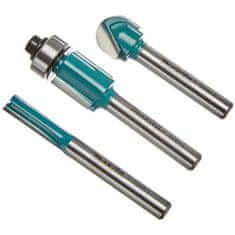 Makita Zestaw 3 frezów do frezarki 6mm Makita D-30209