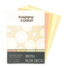 Happy Color Színes papírtömb A4 Deco 170 g - ekrü árnyalatban