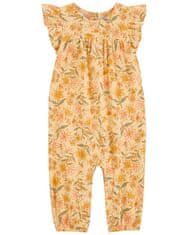 Carter's Jumpsuit lábak nélkül nyakkivágás ujj sárga virágos lány 6m