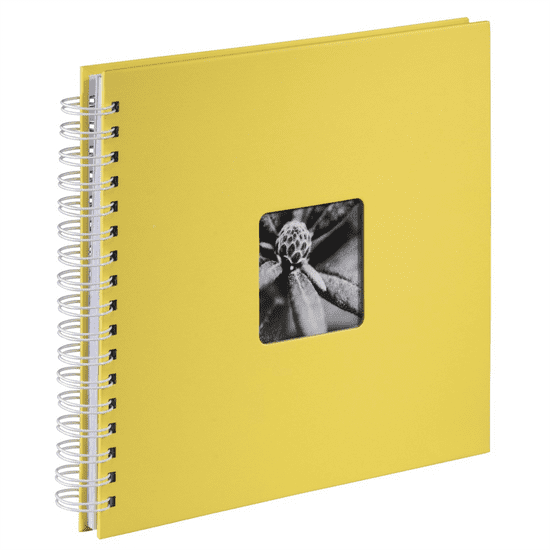 Hama album classic spirál FINE ART 28x24 cm, 50 oldal, sárga, fehér lapok