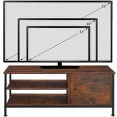 tectake Durban TV polc 110x40x45.5cm - Ipari sötét fa