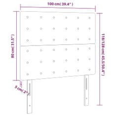 Greatstore 2 db tópszínű szövet fejtámla 100x5x78/88 cm