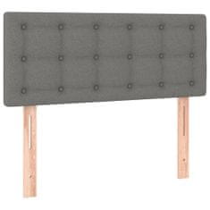 Greatstore sötétszürke szövet LED-es fejtámla 100x5x78/88 cm