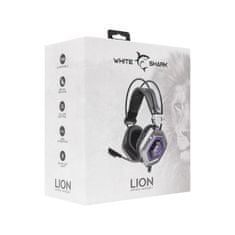 White Shark gaming headset LION, PC-hez, PS4, ezüst-fekete (GH-1841)