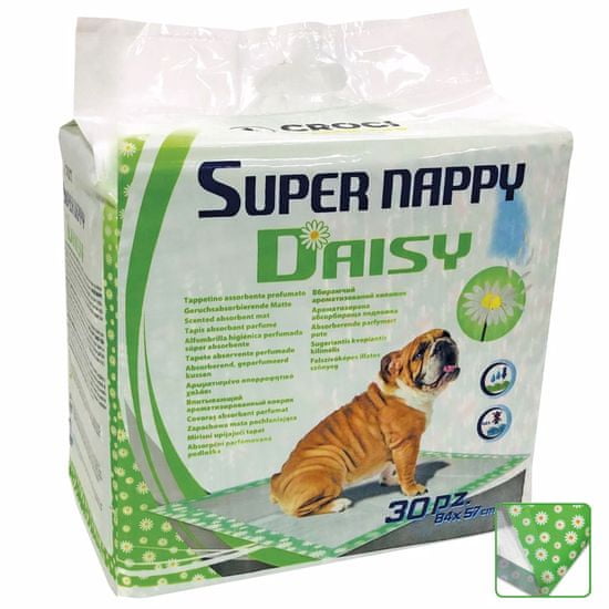 Croci Addictive Super Nappy Daisy 84 x 57 cm (30 db)