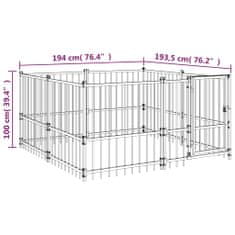 shumee acél kültéri kutyakennel 3,75 m²