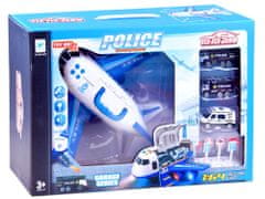 JOKOMISIADA  Set Police Plane Transporter + Cars Za3402