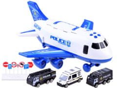 JOKOMISIADA  Set Police Plane Transporter + Cars Za3402