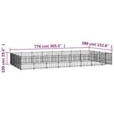 shumee acél kültéri kutyakennel 30,11 m²