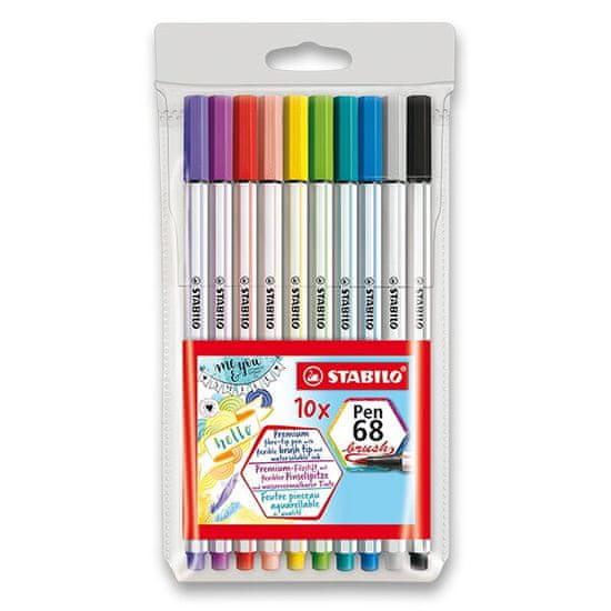 Stabilo Fix Pen 68 ecset 10 szín
