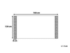 Beliani Bézs pamut ágytakaró 130 x 160 cm TILMI