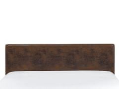 Beliani Barna Bőrhatású Cserélhető Ágykeret Huzat 180 x 200 cm FITOU