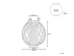 Beliani Fekete lámpás 41 cm SAMOA