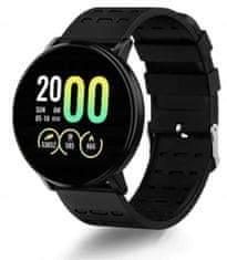 Verk LCD Smart Watch szilikon karszalag Android és iOS fekete