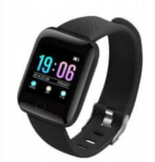 Verk LCD Smart Watch szilikon karszalag Android és iOS Black Bluetooth