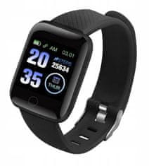Verk LCD Smart Watch szilikon karszalag Android és iOS Black Bluetooth
