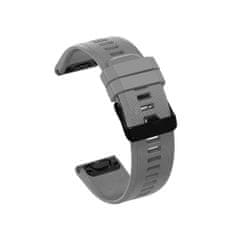 RhinoTech Sportos szilikon óraszíj Garmin QuickFit órához 26mm, RTSS-038-GY, szürke