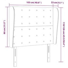 Greatstore fekete műbőr fejtámla szárnyakkal 103 x 23 x 118/128 cm