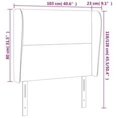 Greatstore fekete műbőr fejtámla szárnyakkal 103 x 23 x 118/128 cm