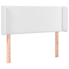 Greatstore fehér műbőr LED-es fejtámla 93x16x78/88 cm