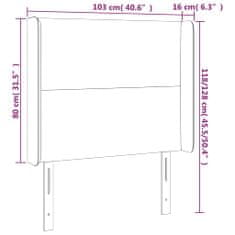 Greatstore fekete műbőr fejtámla szárnyakkal 103x16x118/128 cm