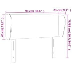 Greatstore tópszínű szövet fejtámla szárnyakkal 93x23x78/88 cm