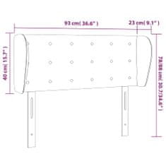 Greatstore fekete szövet fejtámla szárnyakkal 93x23x78/88 cm