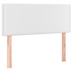 Greatstore fehér műbőr LED-es fejtámla 100 x 5 x 78/88 cm