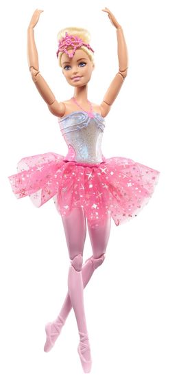 Mattel Barbie Glowing Magic Balerina rózsaszín szoknyával HLC25