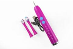 Oxe Elektromos szónikus fogkefe Sonic T1, utazótáska fogkeféhez és 2x cserefej fogkeféhez, rózsaszín