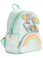 Hátizsák Pusheen x Hello Kitty - Balloons and Rainbow Mini Backpack (Loungefly)