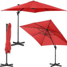 shumee Oldalsó kerti esernyő négyzet alakú karon 250 x 250 cm piros