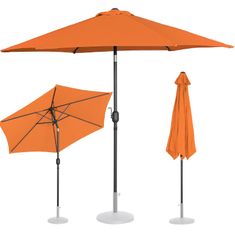 shumee Kerek dönthető kerti terasz esernyő forgattyús átm. 270 cm narancssárga
